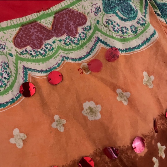 BOGO TravelSmith Bohemian Wrap Sequin Floral Midi Skirt - Picture 6 of 10